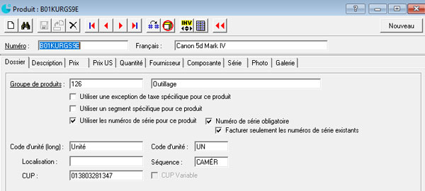 Exemple de création d'un produit'