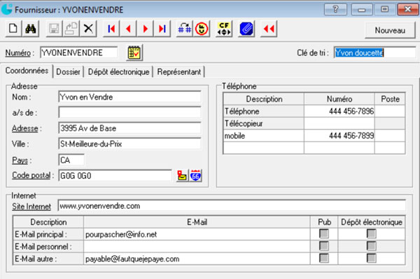 Exemple de création d'un fournisseur'